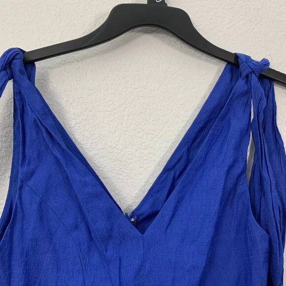 The Impeccable Pig Sleeveless Tie Shoulder Peplum Top - Picture 2 of 10